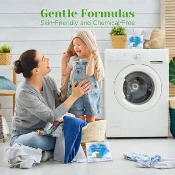 Laundry Detergent Sheets - Laundry Sheets Detergent No Plastic Recyclable Packaging,Washing Detergent Soap Strips for Home Dorm Travel Camping (L, 32 Load)