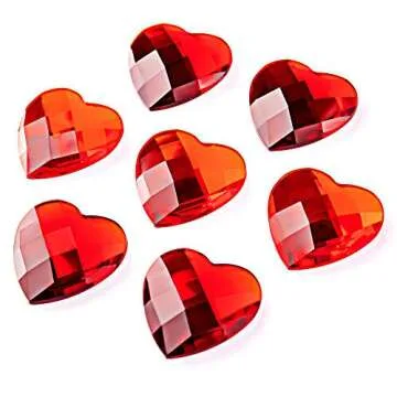 Red Heart Shape Fridge Magnets 7-Pack - Pretty Gift for Women Mom Daughter - V-Day Heart Decor