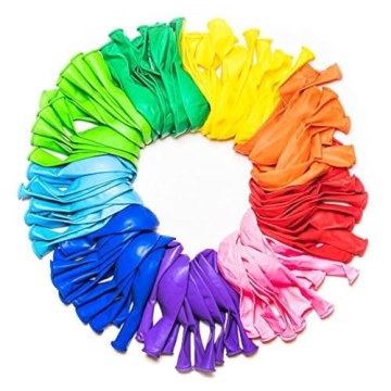Dusico® 100 Pack Rainbow Latex Balloons for Celebrations
