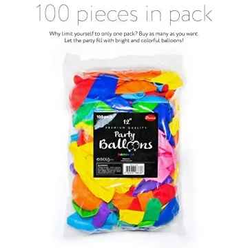 Dusico® 100 Pack Rainbow Latex Balloons for Celebrations