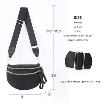 Stylish Crossbody Bum Bag for Women with Adjustable Strap