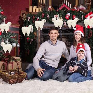 Jenaai Felt Sheep Christmas Ornaments – Adorable Farm Decor