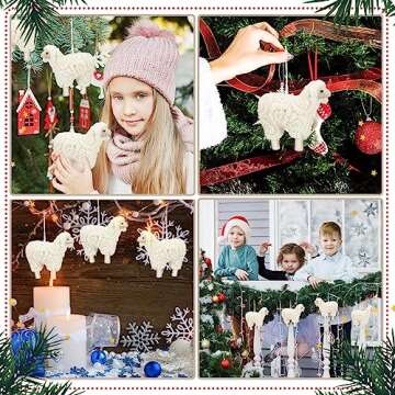 Jenaai Felt Sheep Christmas Ornaments – Adorable Farm Decor