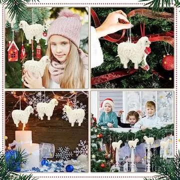 Jenaai Felt Sheep Christmas Ornaments – Adorable Farm Decor