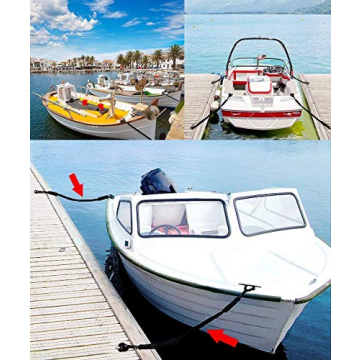Premium Bungee Boat Dock Line - 4 Pack for All Boats