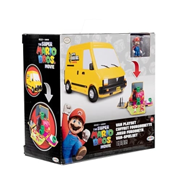 Super Mario Van Playset with Mini Mario Figure for Kids
