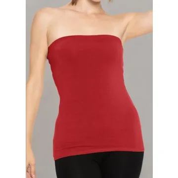 Stylish Women's Cotton Tube Top Red for Everyday Wear