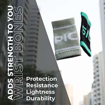 PICSIL Cotton Wrist Sweatbands, Absorbent and Stretchable Wrist Bands for Working Out, Wrist Sweat Bands for Fitness and Tennis, Anti Chafing Wristbands for Men and Women, 1 Pair (Tan)