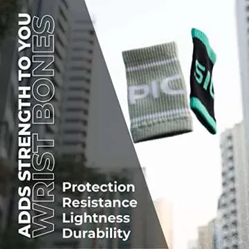 PICSIL Cotton Wrist Sweatbands, Absorbent and Stretchable Wrist Bands for Working Out, Wrist Sweat Bands for Fitness and Tennis, Anti Chafing Wristbands for Men and Women, 1 Pair (Tan)