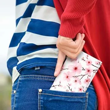 Geyee 50 Packs Facial Tissue Travel Packs Disposable Pocket Tissues for Wedding Guest Travel School Purse Home Supplies, 500 Sheets 3 Ply(Cherry Blossoms)