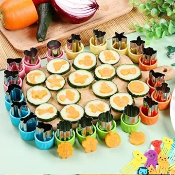 Fun 24 pcs Vegetable Cutter Set for Kids Meals