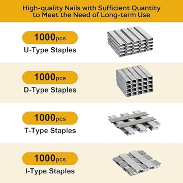 YEAHOME 4-in-1 Upholstery Staple Gun with 4000 Staples