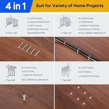 YEAHOME 4-in-1 Upholstery Staple Gun with 4000 Staples