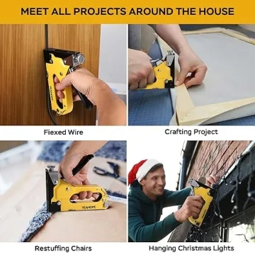 YEAHOME 4-in-1 Upholstery Staple Gun with 4000 Staples