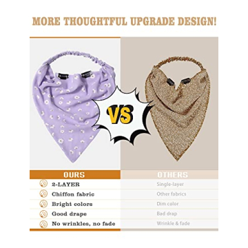 Stylish AWAYTR Elastic Hair Scarves with Clips for Women