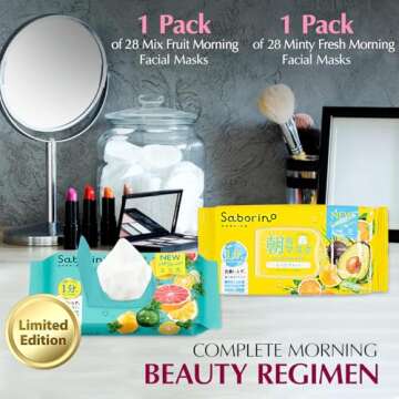 Kayla's Home Goods Saborino Facial Sheet Mask - 2 Packs x 28 Japanese Beauty Face Masks Skincare - M...