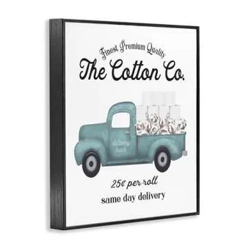 Charming Framed Delivery Truck Art for Home Décor