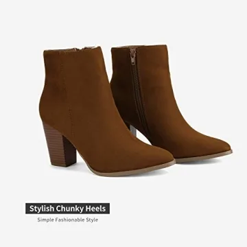DREAM PAIRS Women's Ankle Boots Chic Block Heel Booties