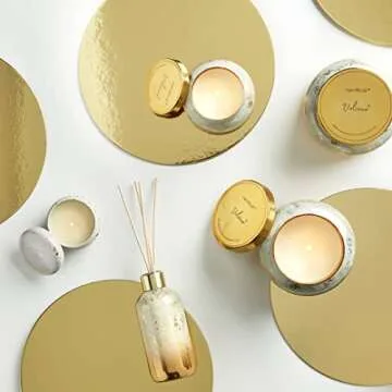 Capri Blue Glimmer Jar Candles - Luxury Holiday Scented Candles for Home - Long Lasting Soy Wax Blend - Scented Holiday & Home Decor - Volcano Signature Petite Jar (8 oz)