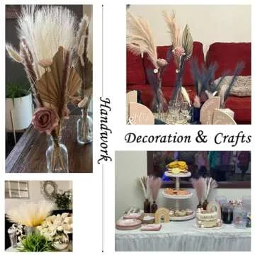 Navy Blue Faux Pampas Grass Decor for Boho Style