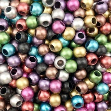 Multicolor Large Hole Acrylic Beads for Crafts