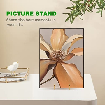 Gold Metal Plate Stands 2 Pack Elegant Display Easels