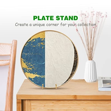 Gold Metal Plate Stands 2 Pack Elegant Display Easels