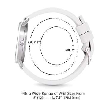 Speidel Original Scrub Watch™ for Nurses, Medical Professionals, Mens and Womens Watch with Second Hand Nursing, Nurse Watches for Women Men, Waterproof 12 and 24 hr Time - White