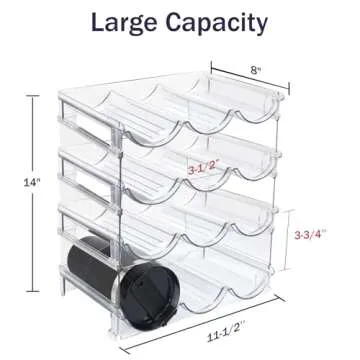 Sisfung Water Bottle Organizer for Cabinet, Water Bottle Holder for Kitchen Storage (4 Tier).