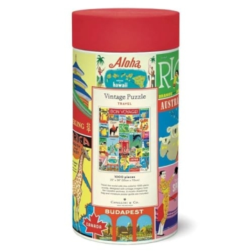 Cavallini Vintage Travel 1000 Piece Jigsaw Puzzle