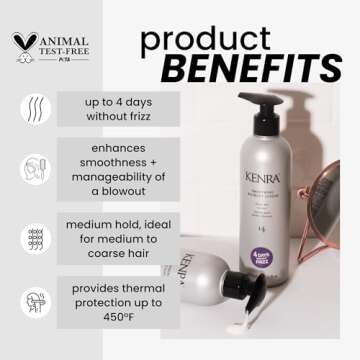 Kenra Smoothing Blowout Lotion 14 | Ultra-Fine Blowout Spray | Up To 4 Days Without Frizz | Enhances...