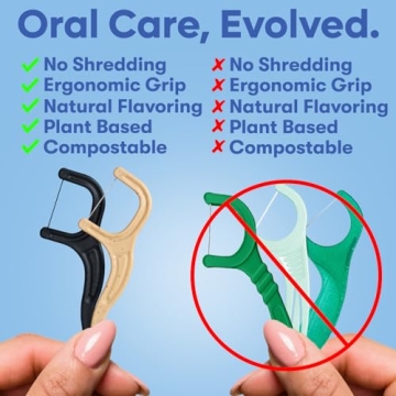 Eco-Friendly Biodegradable Dental Floss Picks by SmartLifeco