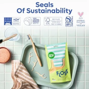 Eco-Friendly Biodegradable Dental Floss Picks by SmartLifeco