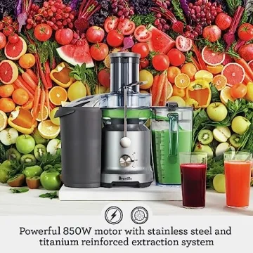 Breville RM-BJE430SIL Juicer, Renewed Brushed Steel