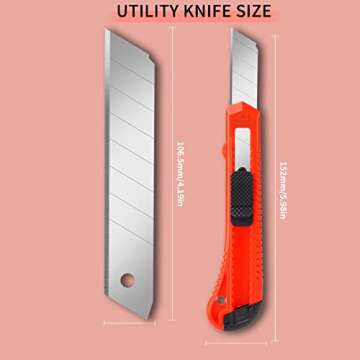 DIYSELF 3 Pack Retractable Box Cutter - Utility Knives - Razor Knife - Box Opener