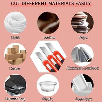 DIYSELF 3 Pack Retractable Box Cutter - Utility Knives - Razor Knife - Box Opener