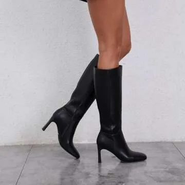 Modatope Knee High Black Boots Stylish & Comfortable