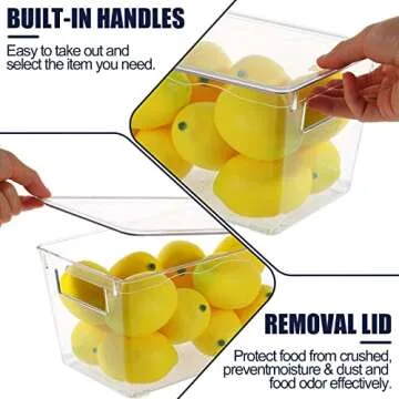 ESARORA Stackable Plastic Storage Bins - 12 Pack Clear Organizers