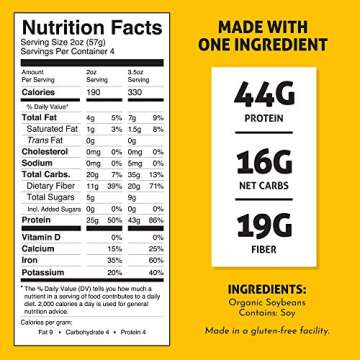 The Only Bean - Organic Soy Bean Spaghetti Pasta - High Protein, Keto Friendly, Gluten-Free, Vegan, ...