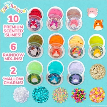 Squishmallows Slime Mix-Ins, 10-Pack of Fun for Kids