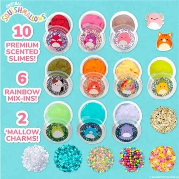 Squishmallows Slime Mix-Ins, 10-Pack of Fun for Kids
