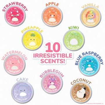 Squishmallows Slime Mix-Ins, 10-Pack of Fun for Kids