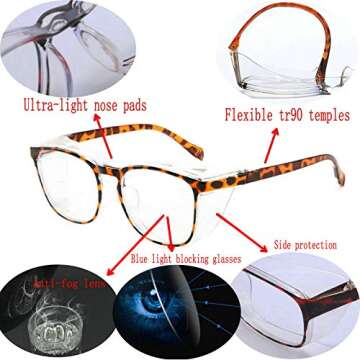 Stylish MINCL Anti-Fog Safety Goggles for Outdoor Fun