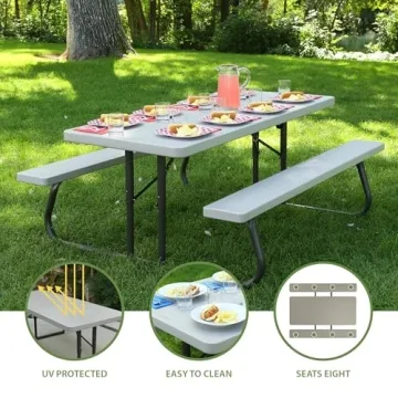 Lifetime 6-Foot Folding Picnic Table – Perfect for Events