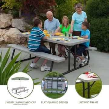 Lifetime 6-Foot Folding Picnic Table – Perfect for Events