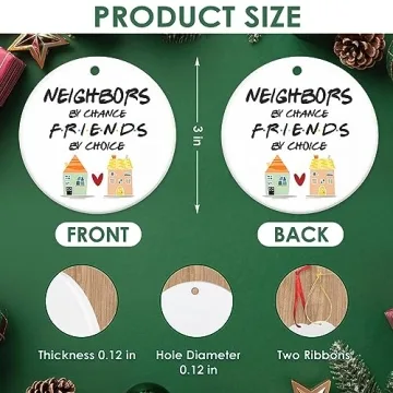 Charming Neighbor Christmas Ornaments for Gifting