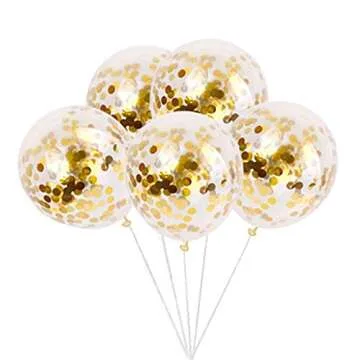 Tellpet Light Blue HAPPY BIRTHDAY Banner with 5 Confetti Balloons