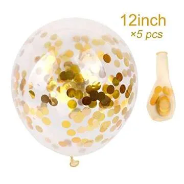 Tellpet Light Blue HAPPY BIRTHDAY Banner with 5 Confetti Balloons