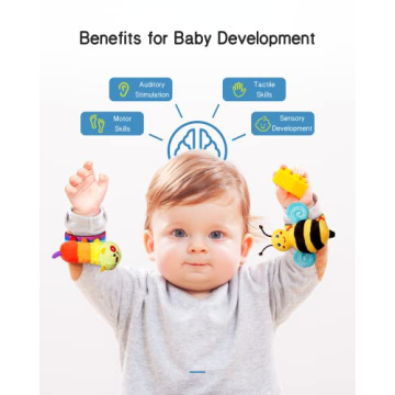 Baby Rattle Socks & Foot Finder Set for Newborns