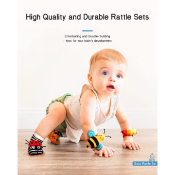 Baby Rattle Socks & Foot Finder Set for Newborns